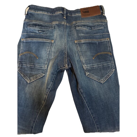 G Star Raw Jeans Mens 28/32 Blue D Staq 3D Slim Waxed Cotton Moto - Picture 4 of 12